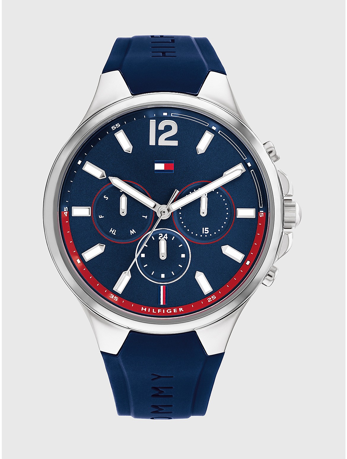 Tommy Hilfiger Women's Sport Watch with Navy Silicone Strap - Blue