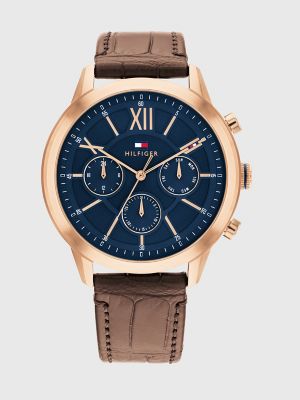 Tommy hilfiger watch on sale with leather strap