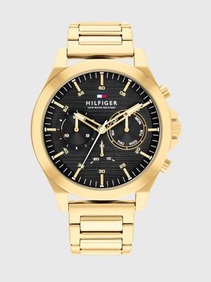 Tommy hilfiger watch shop black and gold