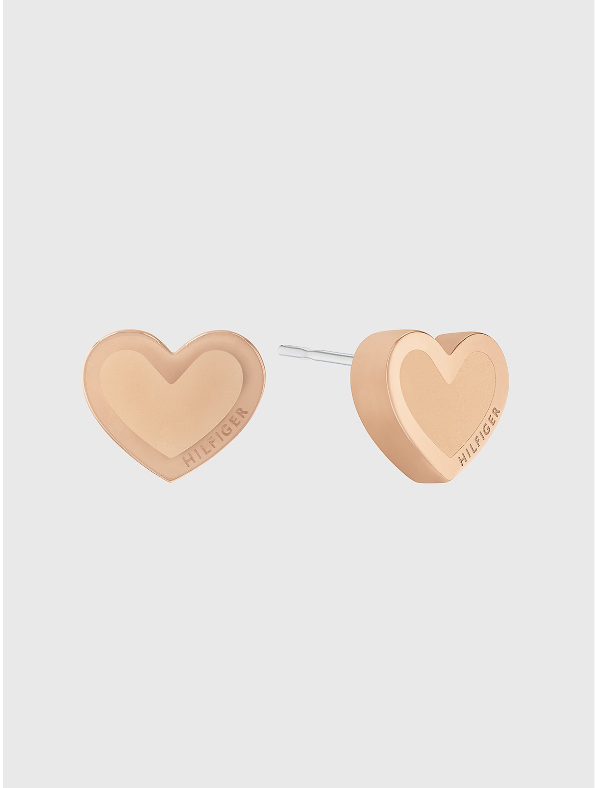 Tommy Hilfiger Women's Carnation Gold-Tone Heart Earring - Metallic