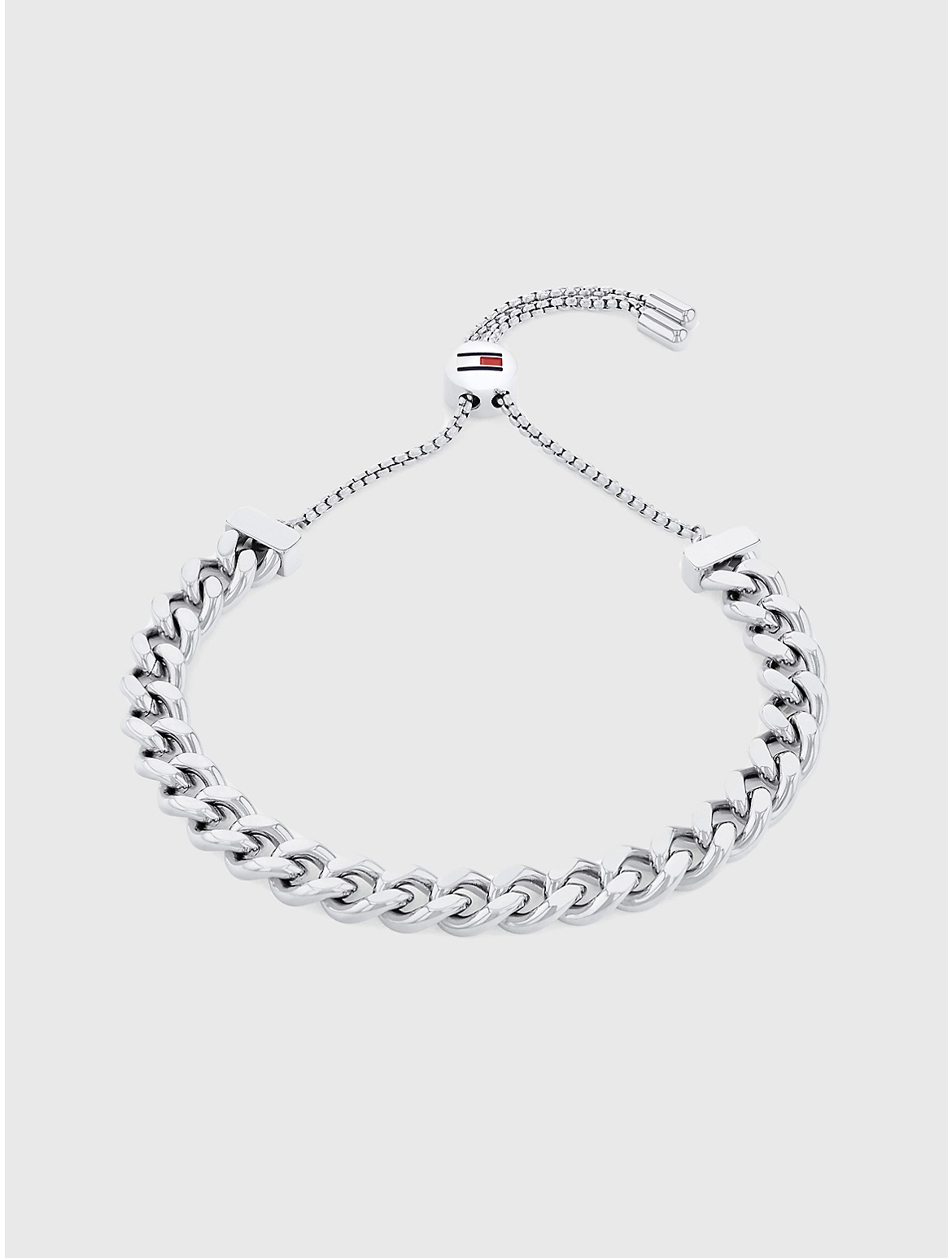 Tommy Hilfiger Women's Adjustable Steel Chain Link Bracelet - Metallic