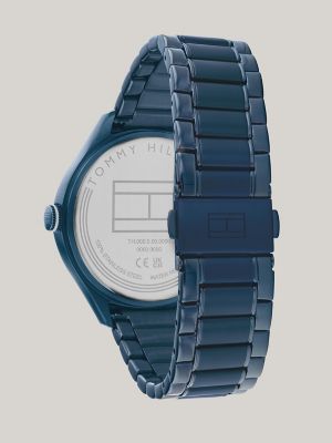 Sport Watch with Blue Ion-Plated Bracelet, Blue