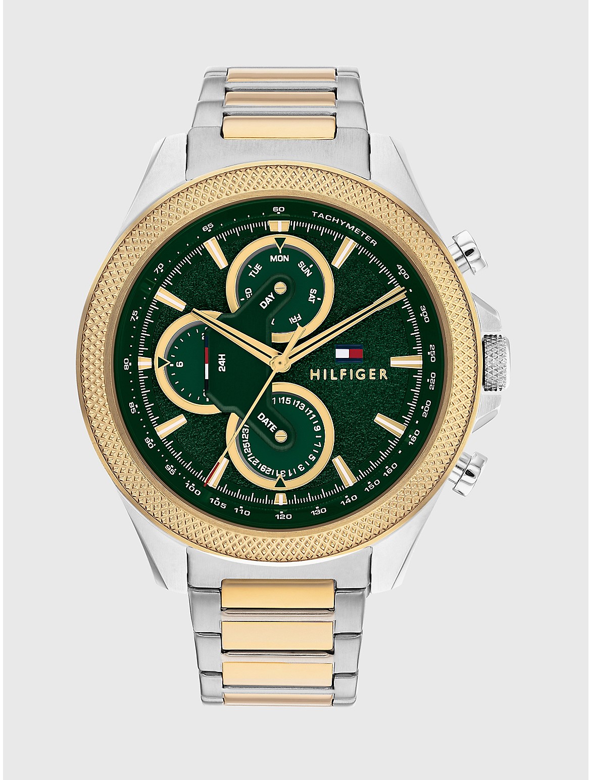Tommy Hilfiger Men's Sport Watch with Two-Tone Bracelet - Metallic