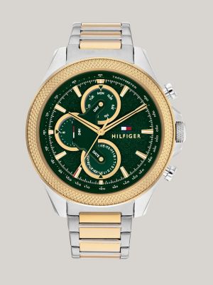 46MM Stainless Steel Sport Watch, Two Tone Gold/Silver
