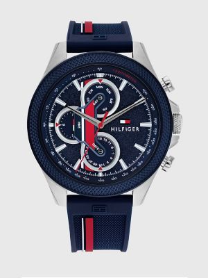 Sport Watch with Blue Silicone Strap | Tommy Hilfiger