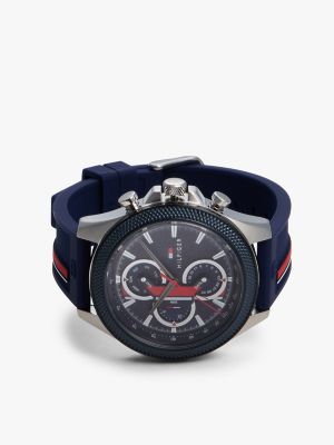 Мужские часы Tommy Hilfiger 46MM Sport Watch with Signature Strap, цвет: Тёмный синий — фото 2