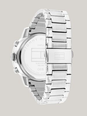 MEN WATCH 33 UNIQUE WHITE LINE HALF HALF BLACK DIAL STEEL WITH WOMEN WATCH  3036 WHITE