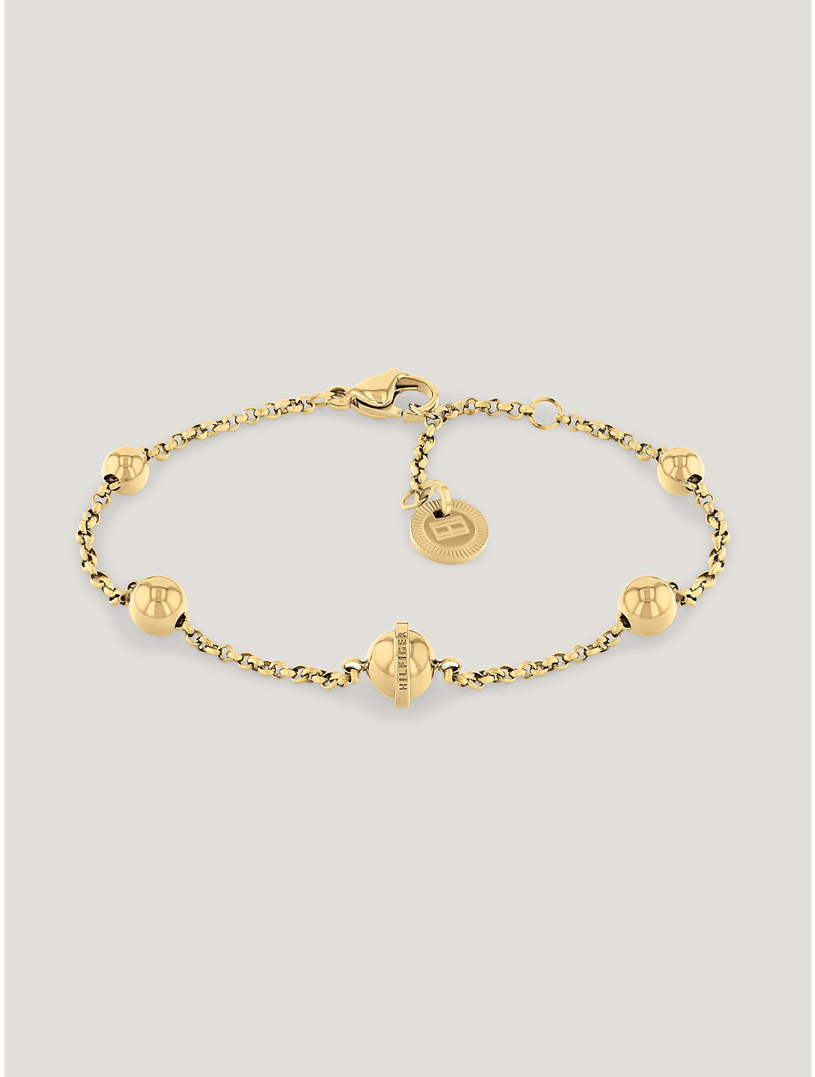 Tommy Hilfiger Women's Gold-Tone Orb Charm Bracelet