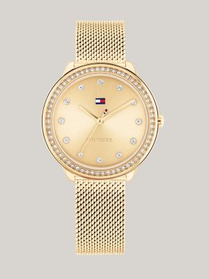 Tommy hilfiger gold store plated bracelet watch