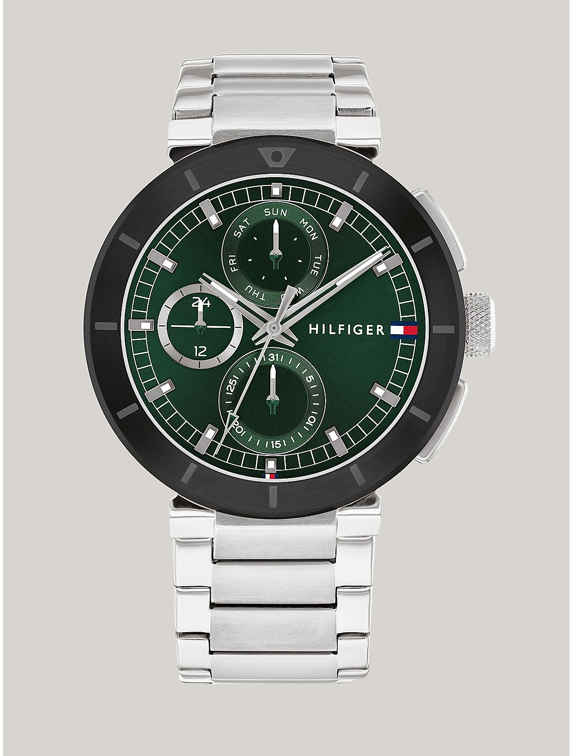 Shop Tommy Hilfiger Casual Watch With Stainless Steel Bracelet In Green