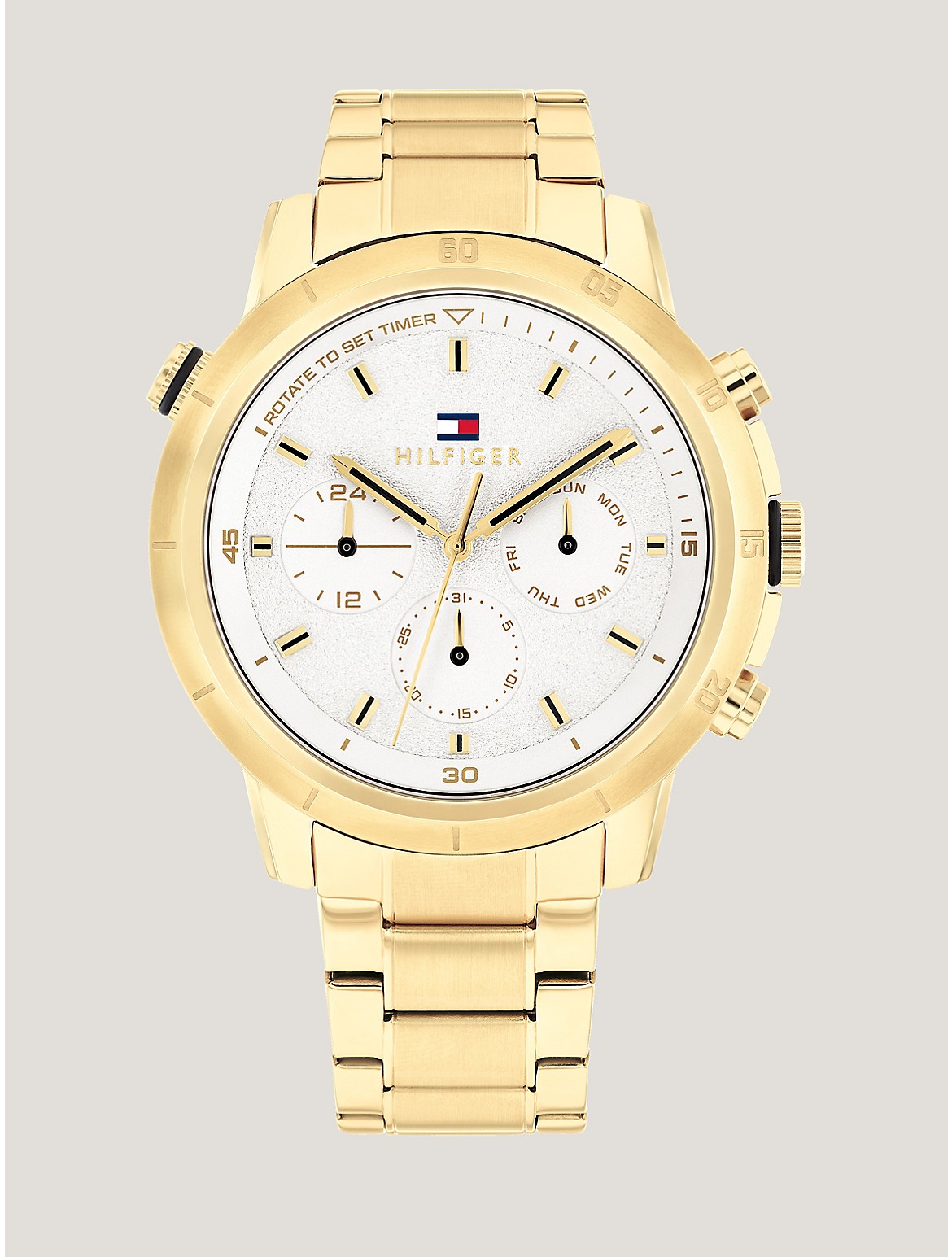 Shop Tommy Hilfiger Casual Watch With Gold In White