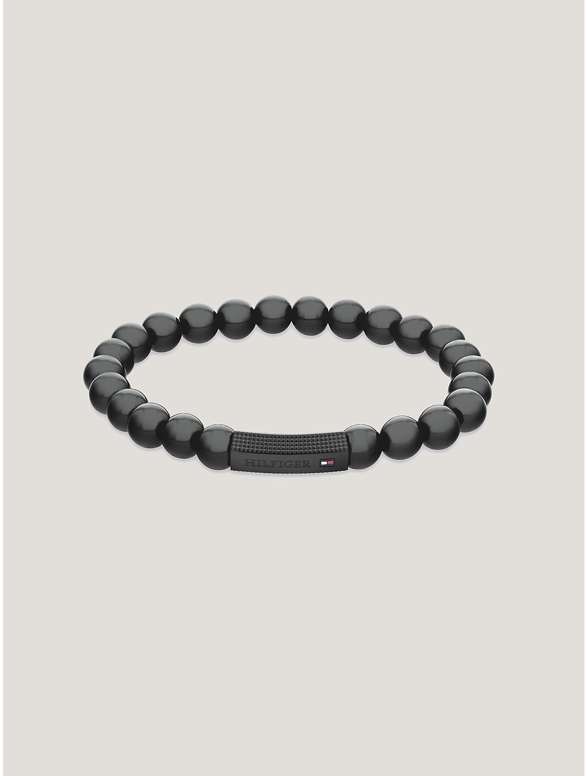 Tommy Hilfiger Men's Black Ion-Plated Beads Bracelet