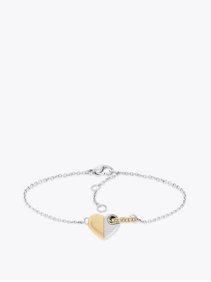 Two tone on sale heart bracelet