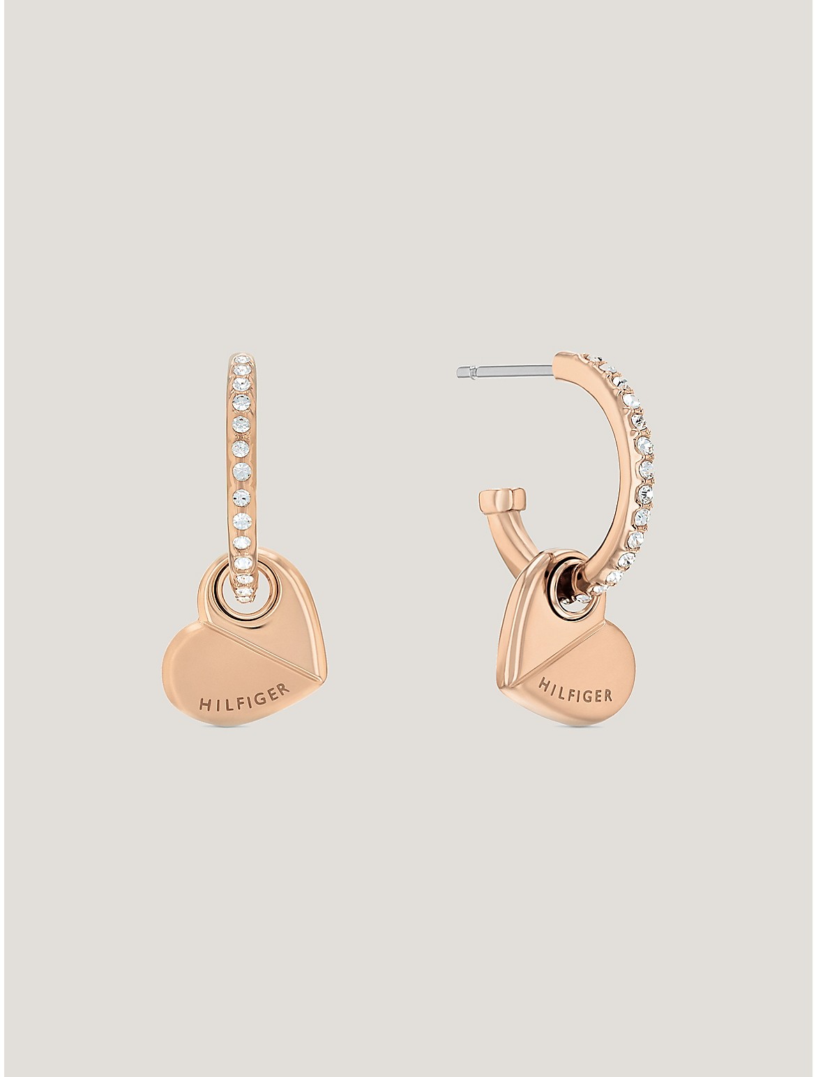 Tommy Hilfiger Women's Carnation Gold-Plated Heart Earring