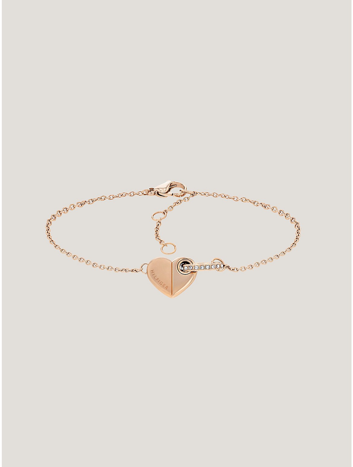 Tommy Hilfiger Women's Carnation Gold-Plated Heart Bracelet