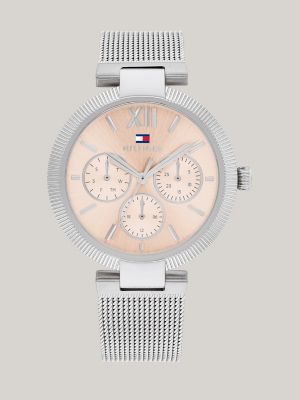 36MM Multifunction Mesh Watch, Blush