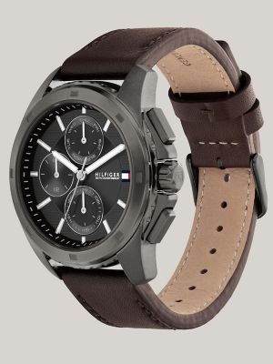 Tommy leather watch hotsell
