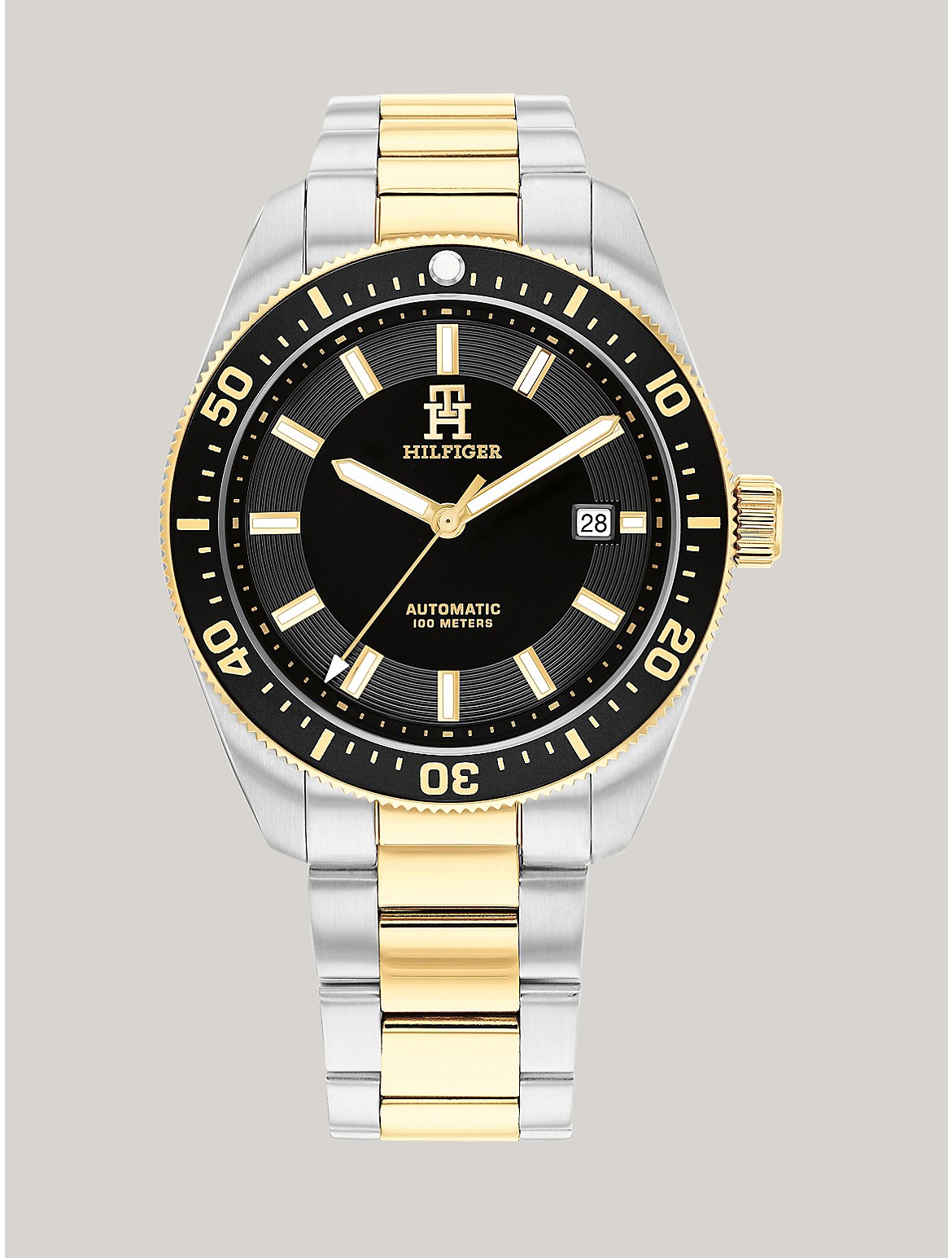 Tommy Hilfiger Men's 40MM Automatic Black Diver Watch