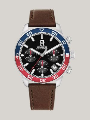 41MM TH85 Split Bezel Chronograph Watch, Navy