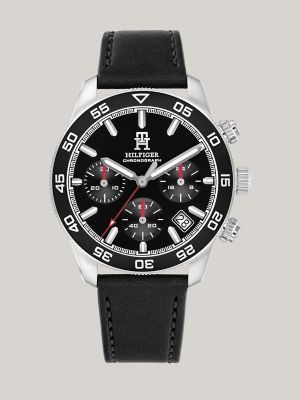 Tommy hilfiger black men's watch sales