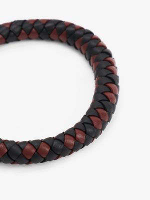 Braided Leather Bracelet, Black / Brown