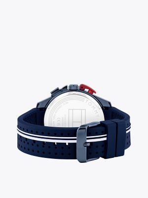 Мужские часы Tommy Hilfiger 46MM Sport Watch with Silicone Strap, цвет: Тёмно-синий — фото 5