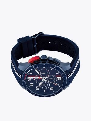 Мужские часы Tommy Hilfiger 46MM Sport Watch with Silicone Strap, цвет: Тёмно-синий — фото 6