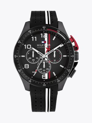 46MM Sport Watch with Silicone Strap, Black