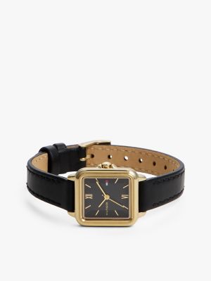 24MM Square Dial Leather Strap Watch | Tommy Hilfiger