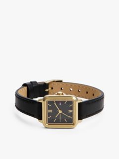 24MM Leather Strap Dress Watch — Black 2