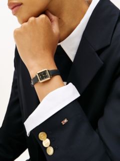 24MM Leather Strap Dress Watch — Black 4