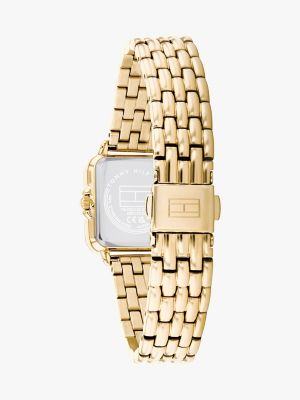 Женские часы Tommy Hilfiger 24MM Square Dial Watch, цвет: Золотой — фото 2