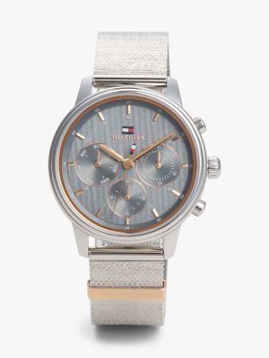 35MM Multifunction Mesh Watch, Blue