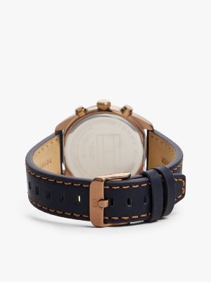 Tommy Hilfiger Brown Silicon Strap with Gold Buckle Watch Band TW001936_410_main main image 3