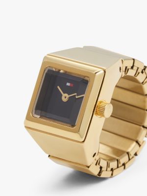 Женские часы Tommy Hilfiger 15MM Square Ring Watch, цвет: Чёрный — фото 2