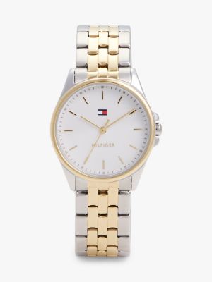 30MM Two-Tone Link Watch, White