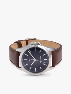 43MM Leather Strap Sport Watch — Navy 3