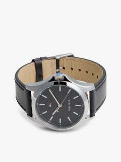 43MM Leather Strap Sport Watch — Black 3