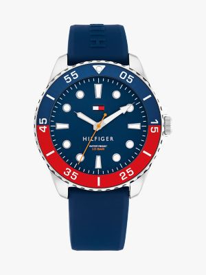 42MM Silicone Strap Sport Watch, Blue