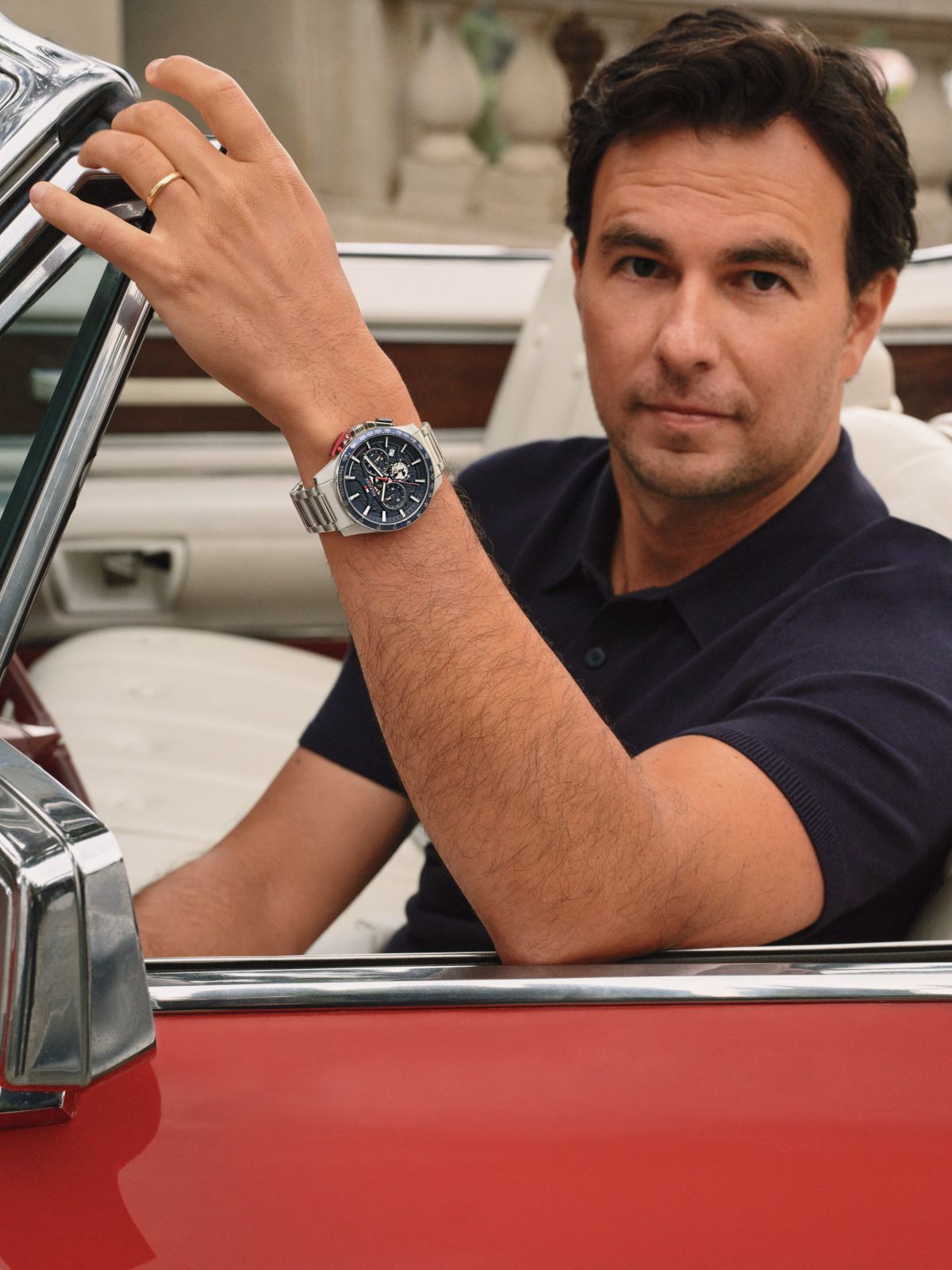 44MM Chronograph Sport Watch — Navy