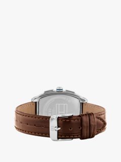 36MM Leather Strap Multifunction Watch — Navy 2
