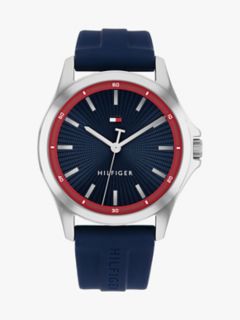 43MM Silicone Strap Sport Watch — Navy 1