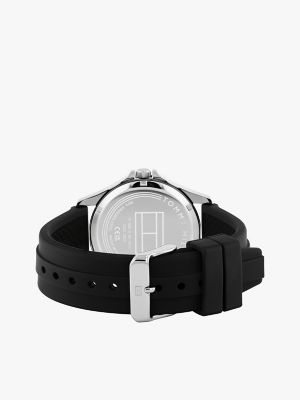 Мужские часы Tommy Hilfiger 43MM Silicone Strap Sport Watch, цвет: Чёрный — фото 2