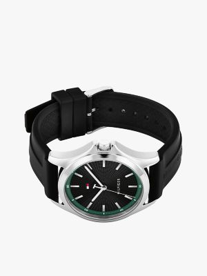 Мужские часы Tommy Hilfiger 43MM Silicone Strap Sport Watch, цвет: Чёрный — фото 3