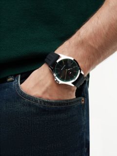 43MM Silicone Strap Sport Watch — Black 4