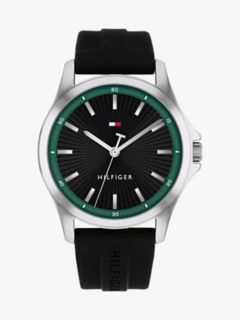 43MM Silicone Strap Sport Watch — Black 1
