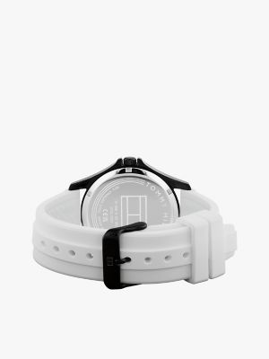 Мужские часы Tommy Hilfiger 43MM Silicone Strap Sport Watch, цвет: Чёрный — фото 2