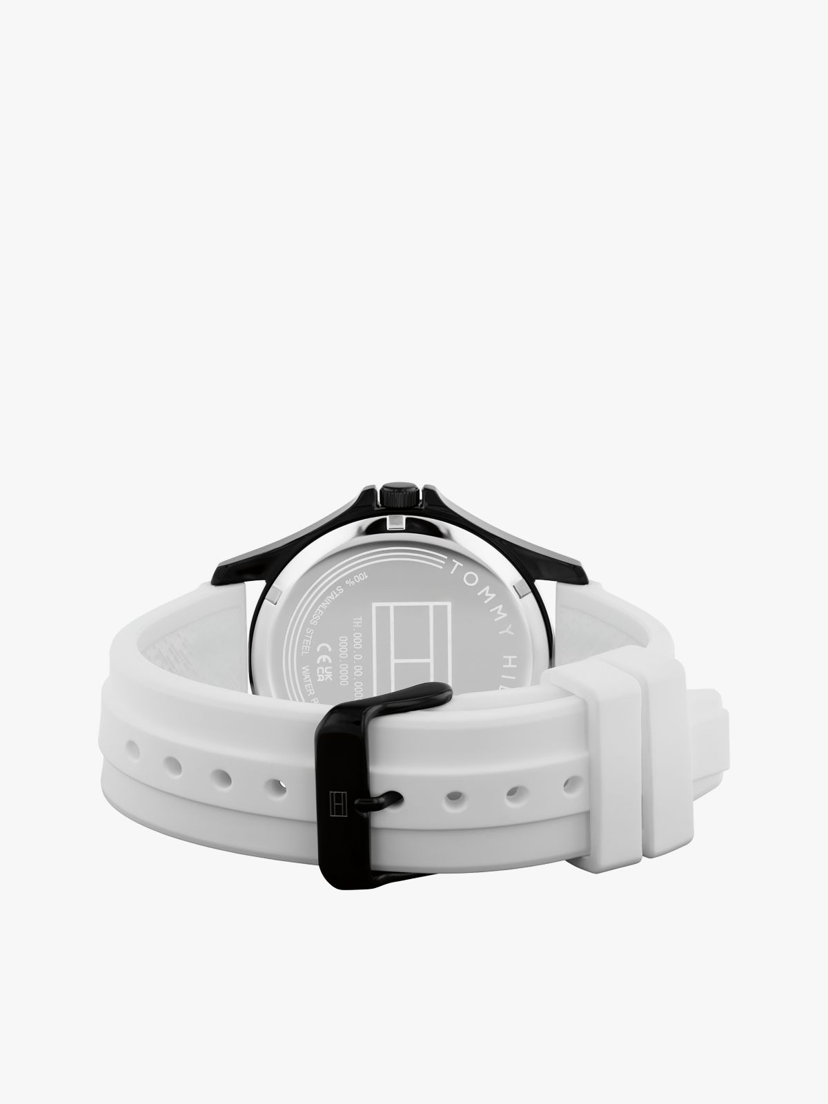 43MM Silicone Strap Sport Watch — Black