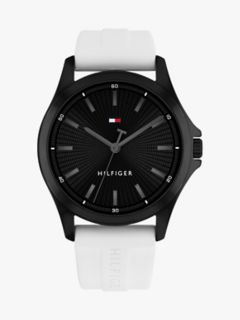 43MM Silicone Strap Sport Watch — Black 1