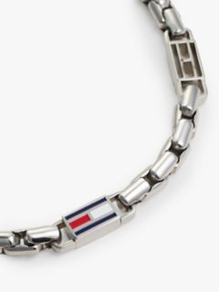 Flag Chain Link Bracelet — Silver 2